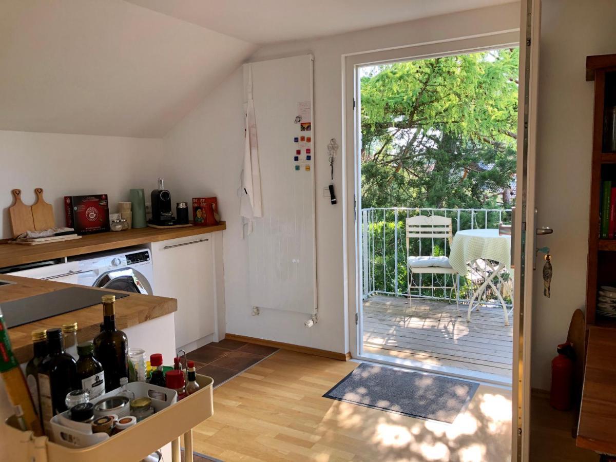 Charmante Ferienwohnung mit Balkon im 5-Seen-Land Hechendorf am Pilsensee Buitenkant foto
